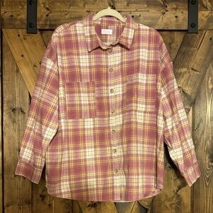Pink Lily Plaid Button-Up shacket